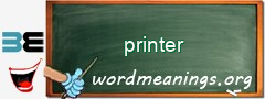 WordMeaning blackboard for printer